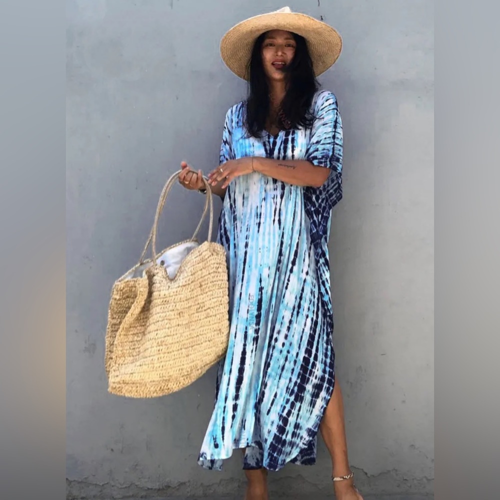 Nadia Elegant Bohemian Maxi Dress Swimsuit Coverup - Picture 3 of 8